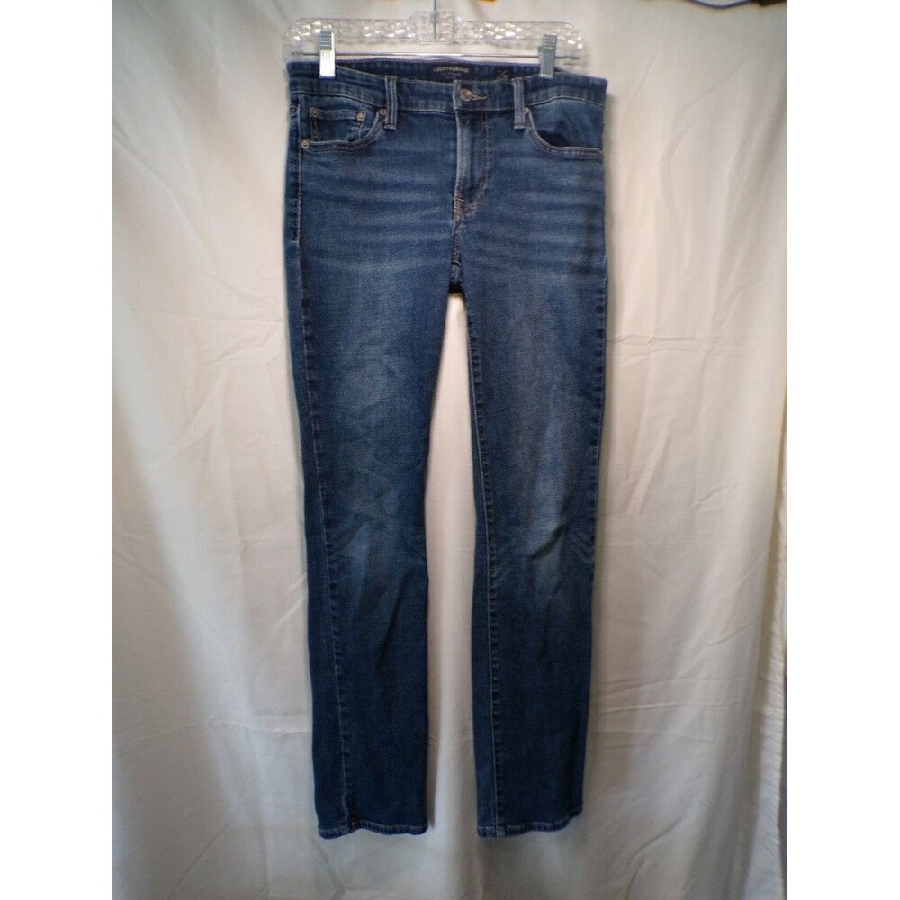 Lucky Brand Women's Straight Leg Jeans Size 6/28 Mid Rise Blue Denim